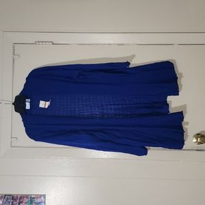 NWT Kim Rogers Woman's winter cardigan plus size 3X in Royal Blue